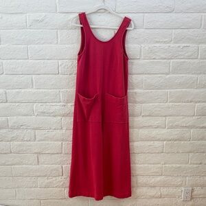 Ilana Kohn Sleeveless Red Pocket Maxi Dress